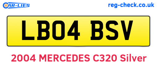 LB04BSV are the vehicle registration plates.