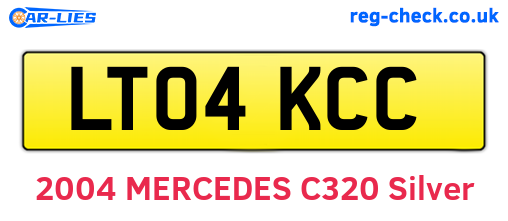 LT04KCC are the vehicle registration plates.