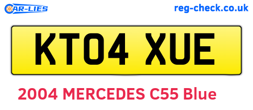KT04XUE are the vehicle registration plates.