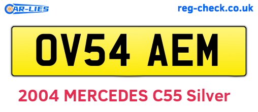 OV54AEM are the vehicle registration plates.