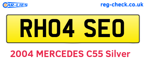 RH04SEO are the vehicle registration plates.
