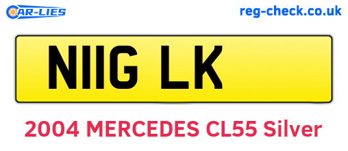 N11GLK are the vehicle registration plates.