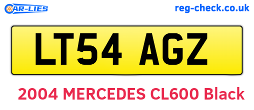 LT54AGZ are the vehicle registration plates.