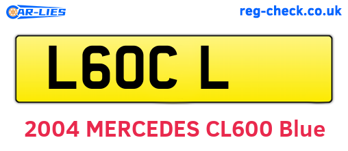 L6OCL are the vehicle registration plates.