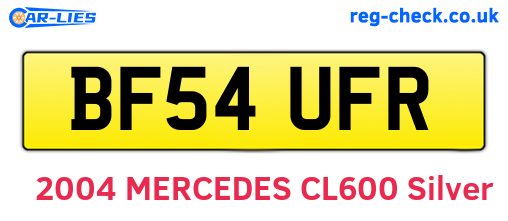 BF54UFR are the vehicle registration plates.