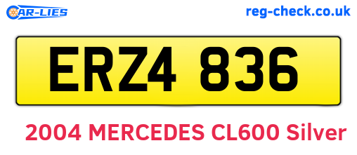 ERZ4836 are the vehicle registration plates.