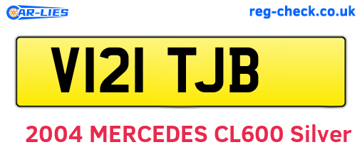 V121TJB are the vehicle registration plates.