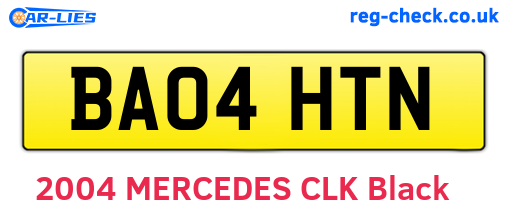 BA04HTN are the vehicle registration plates.