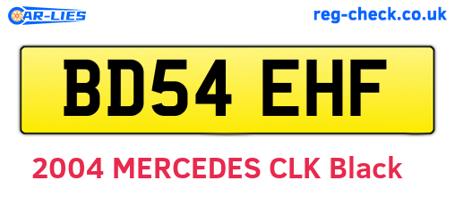 BD54EHF are the vehicle registration plates.