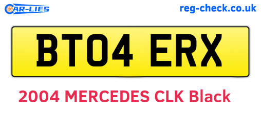 BT04ERX are the vehicle registration plates.