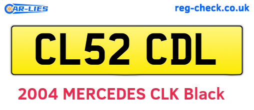 CL52CDL are the vehicle registration plates.