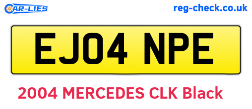 EJ04NPE are the vehicle registration plates.