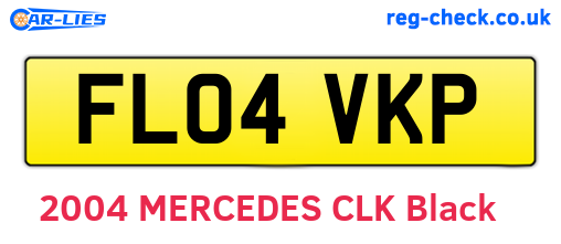 FL04VKP are the vehicle registration plates.