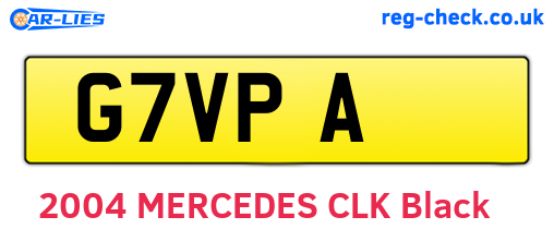 G7VPA are the vehicle registration plates.