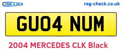 GU04NUM are the vehicle registration plates.