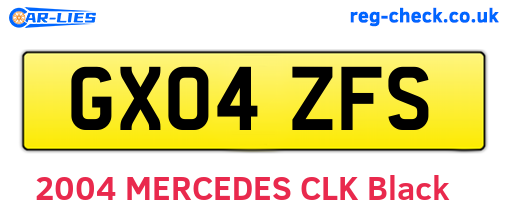 GX04ZFS are the vehicle registration plates.
