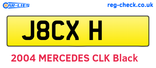 J8CXH are the vehicle registration plates.
