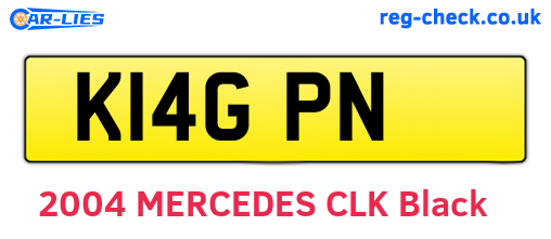 K14GPN are the vehicle registration plates.