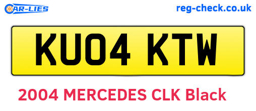 KU04KTW are the vehicle registration plates.