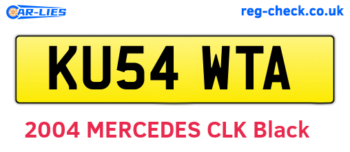 KU54WTA are the vehicle registration plates.