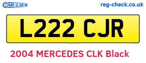 L222CJR are the vehicle registration plates.