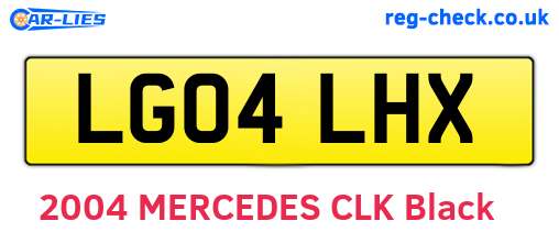 LG04LHX are the vehicle registration plates.