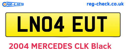 LN04EUT are the vehicle registration plates.