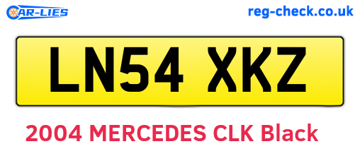 LN54XKZ are the vehicle registration plates.