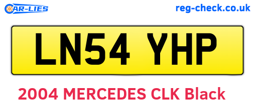 LN54YHP are the vehicle registration plates.