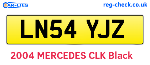 LN54YJZ are the vehicle registration plates.
