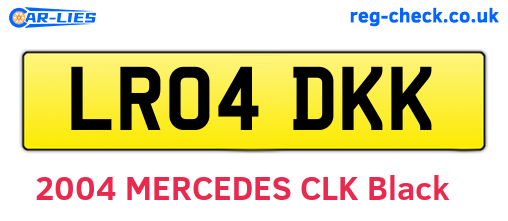 LR04DKK are the vehicle registration plates.