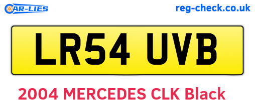LR54UVB are the vehicle registration plates.