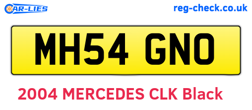 MH54GNO are the vehicle registration plates.