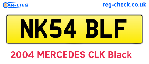 NK54BLF are the vehicle registration plates.