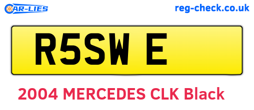 R5SWE are the vehicle registration plates.