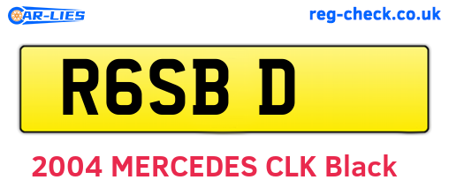 R6SBD are the vehicle registration plates.