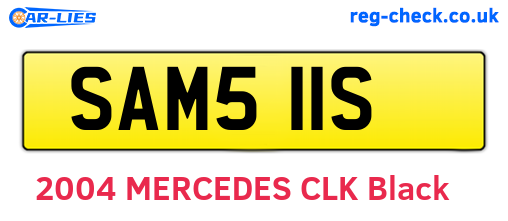 SAM511S are the vehicle registration plates.
