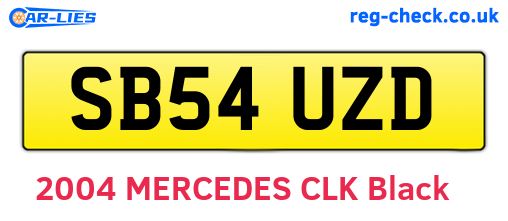 SB54UZD are the vehicle registration plates.