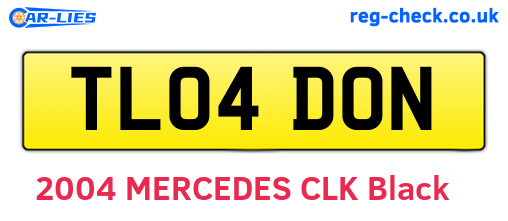 TL04DON are the vehicle registration plates.