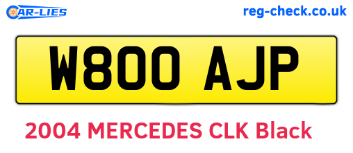 W800AJP are the vehicle registration plates.