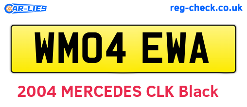 WM04EWA are the vehicle registration plates.