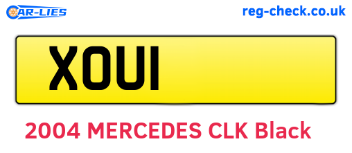 XOU1 are the vehicle registration plates.