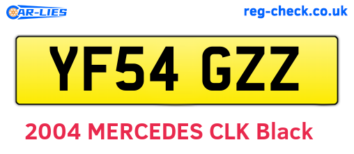 YF54GZZ are the vehicle registration plates.