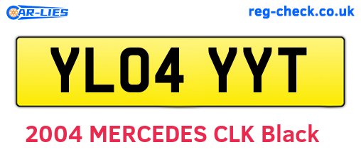 YL04YYT are the vehicle registration plates.