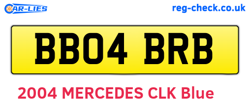 BB04BRB are the vehicle registration plates.