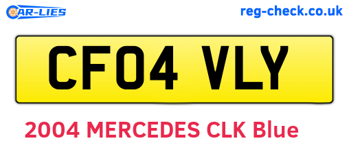 CF04VLY are the vehicle registration plates.