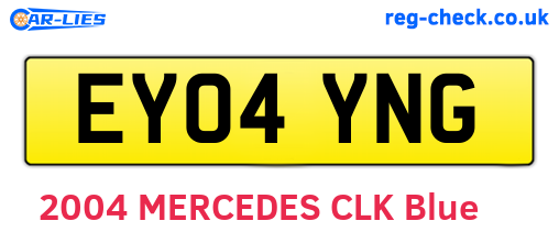 EY04YNG are the vehicle registration plates.
