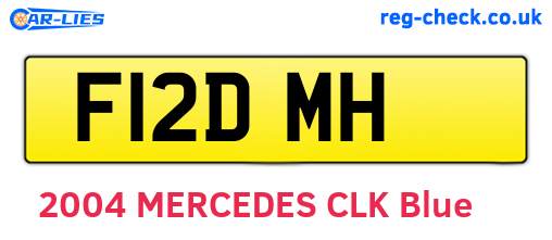 F12DMH are the vehicle registration plates.