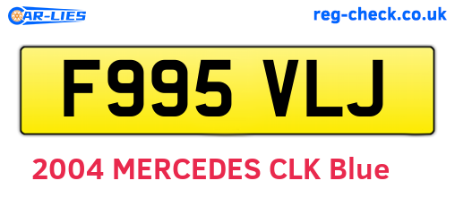 F995VLJ are the vehicle registration plates.