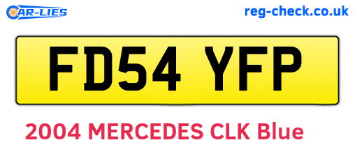 FD54YFP are the vehicle registration plates.